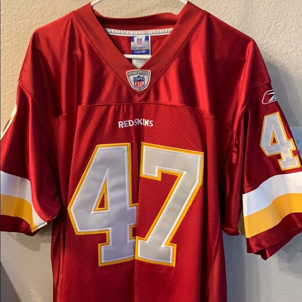 NFL RED SKINS JERSEY. AUTHENTIC BY RBK. Never worn